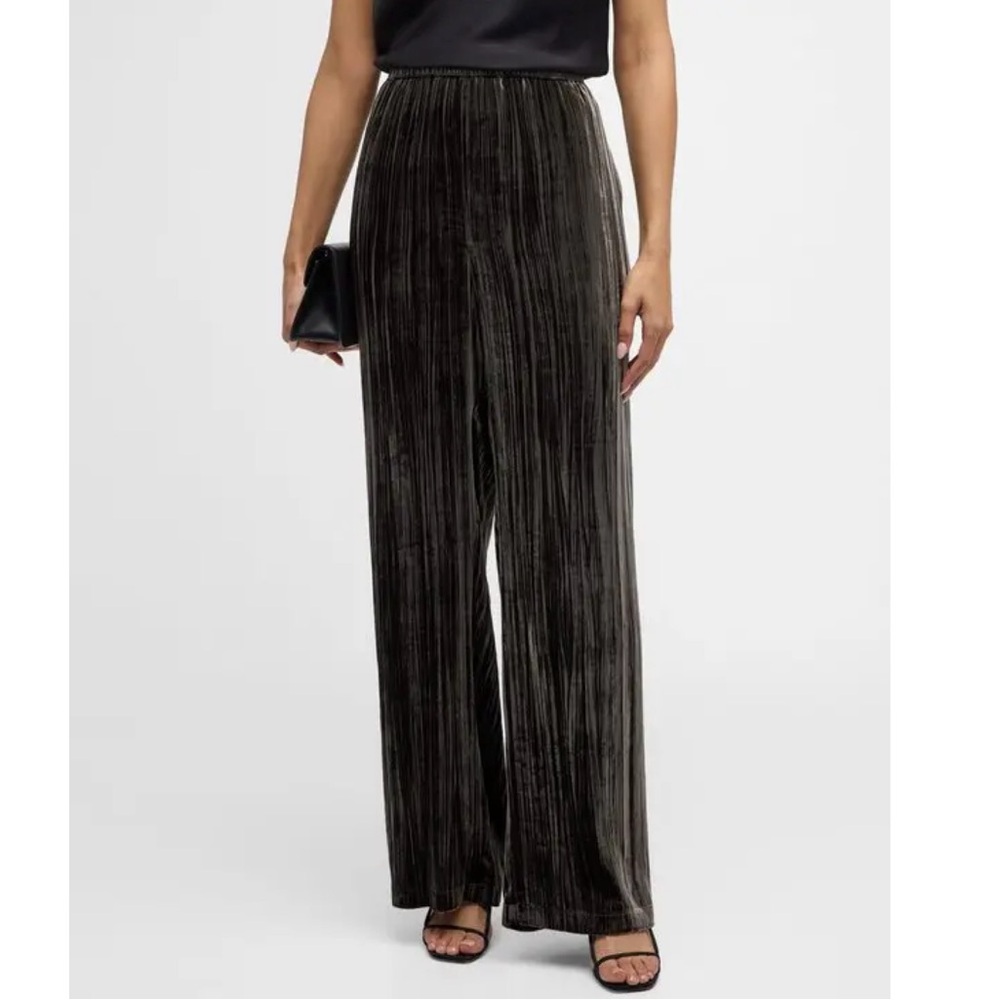 Enza Costa silk textured velvet easy wide leg pant NWT